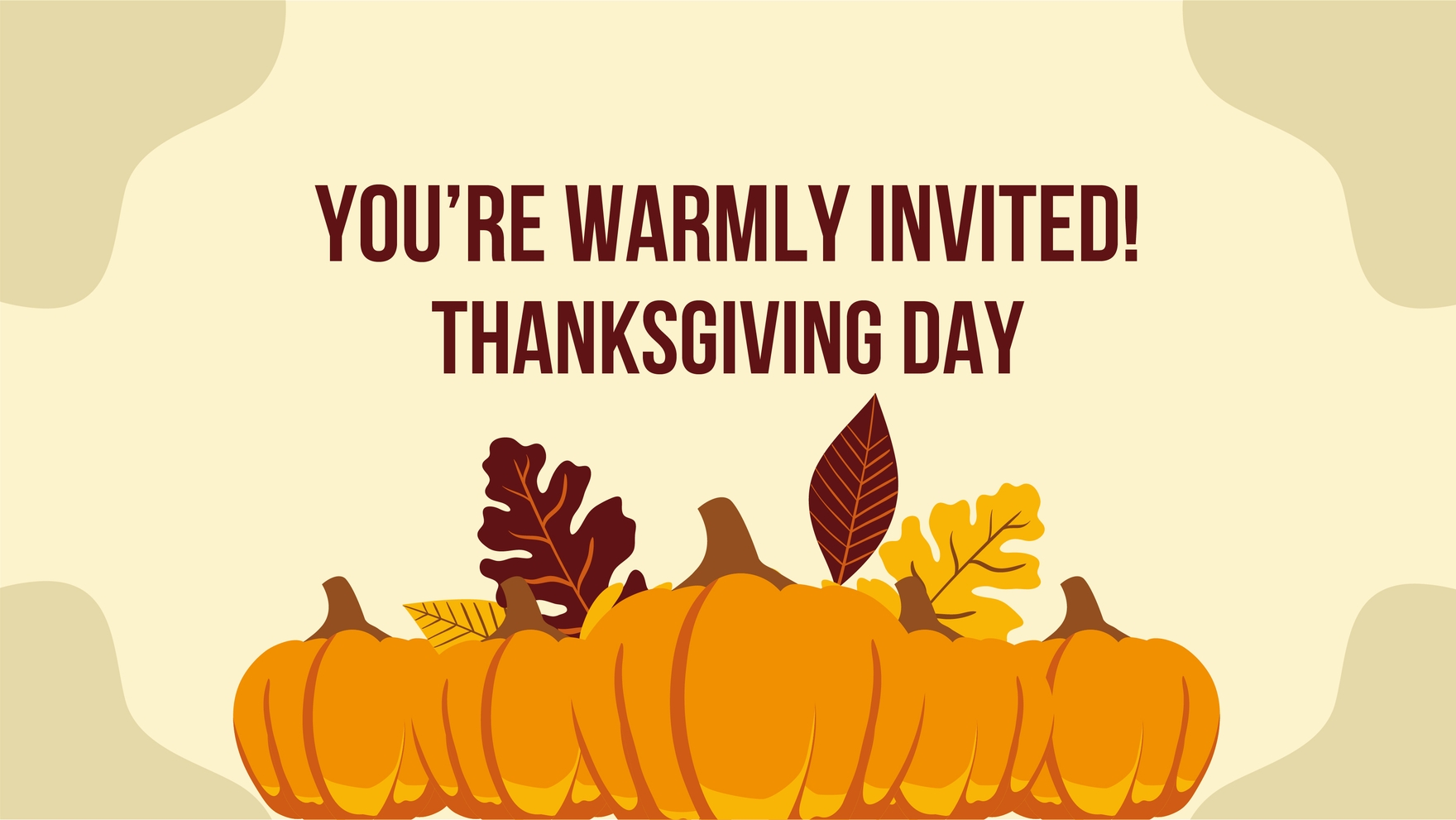 Free Canadian Thanksgiving Invitation Background