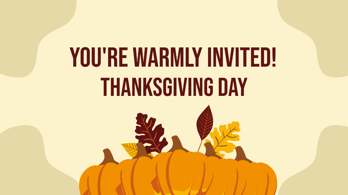 Canadian Thanksgiving Invitation Background Template
