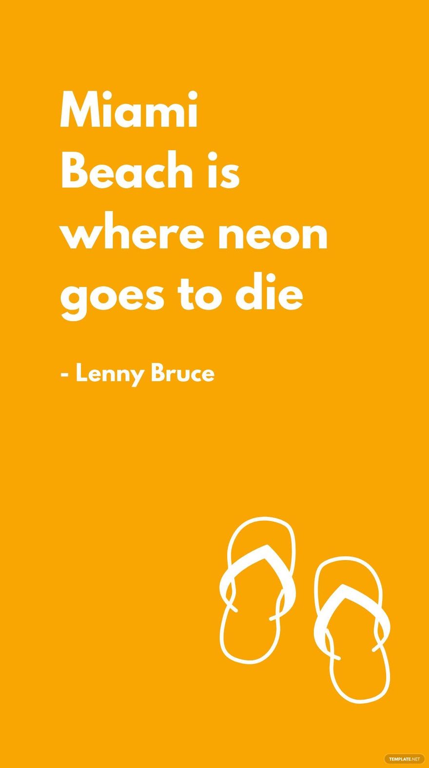 Lenny Bruce - Miami Beach is where neon goes to die