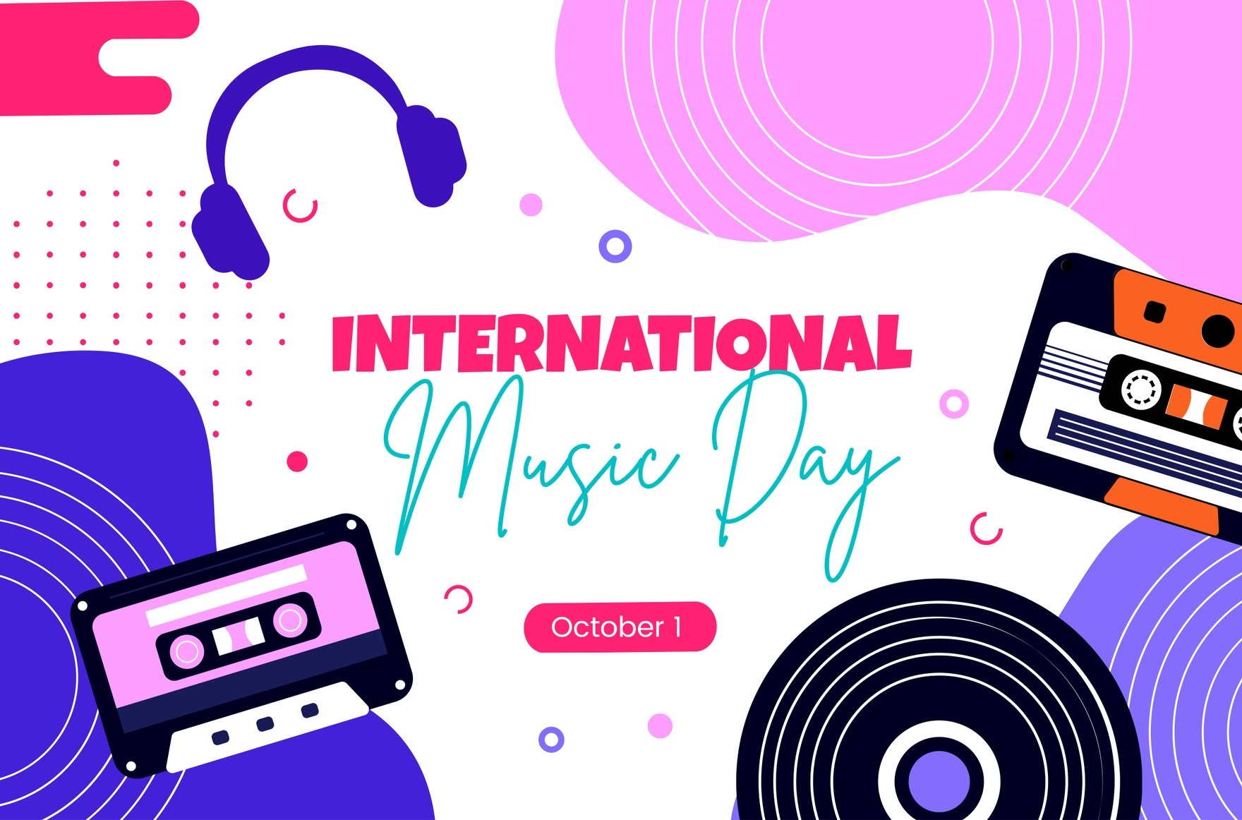 International Music Day Banner in Illustrator, PSD, EPS, SVG, JPG, PNG
