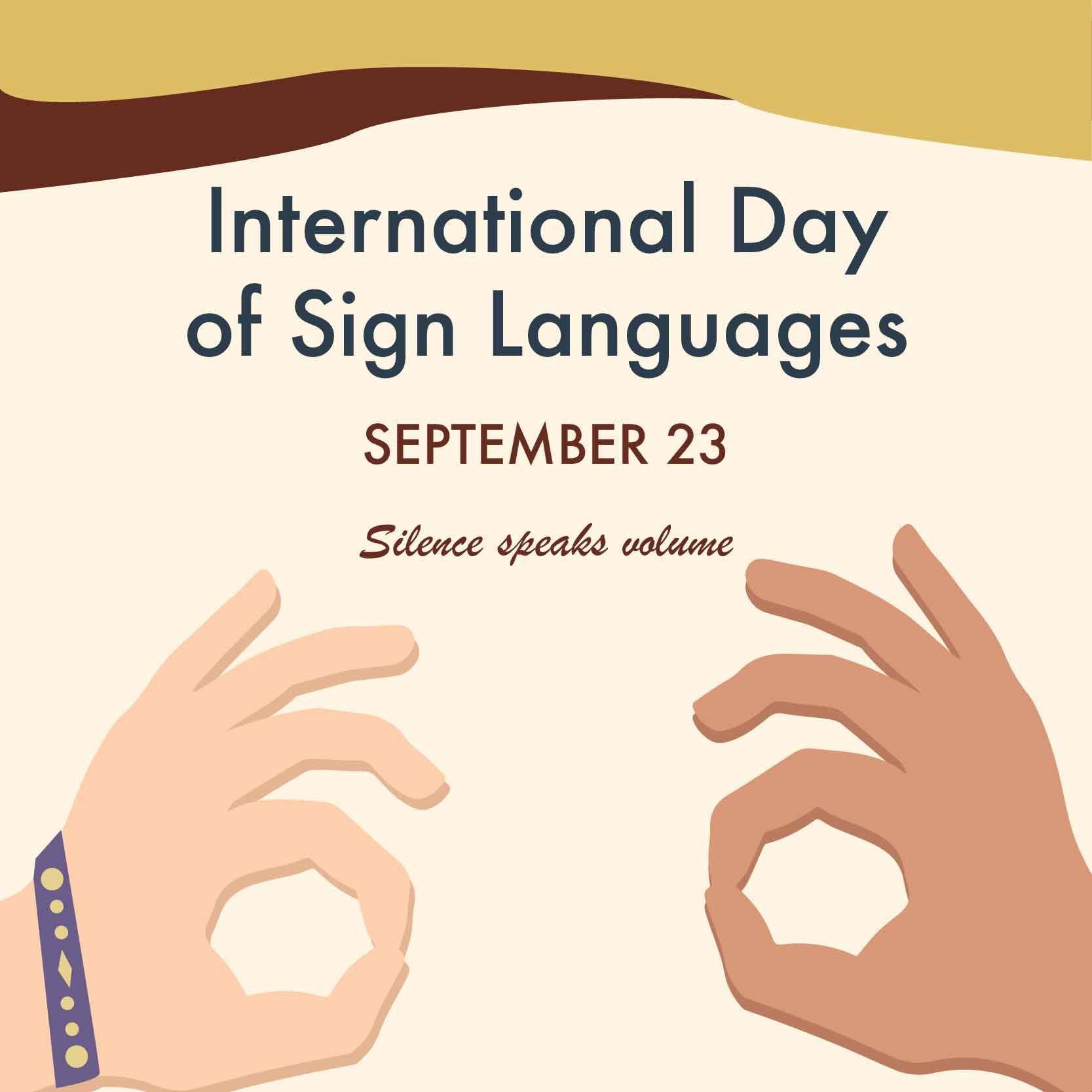 International Day of Sign Languages Whatsapp Post