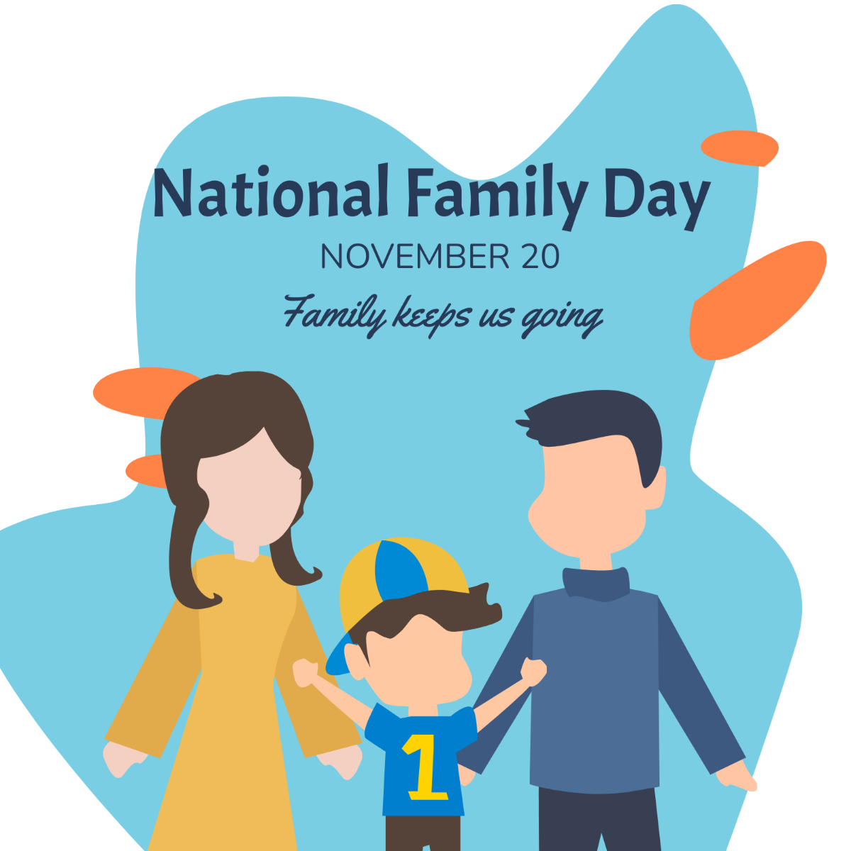 National Family Day Whatsapp Post Template