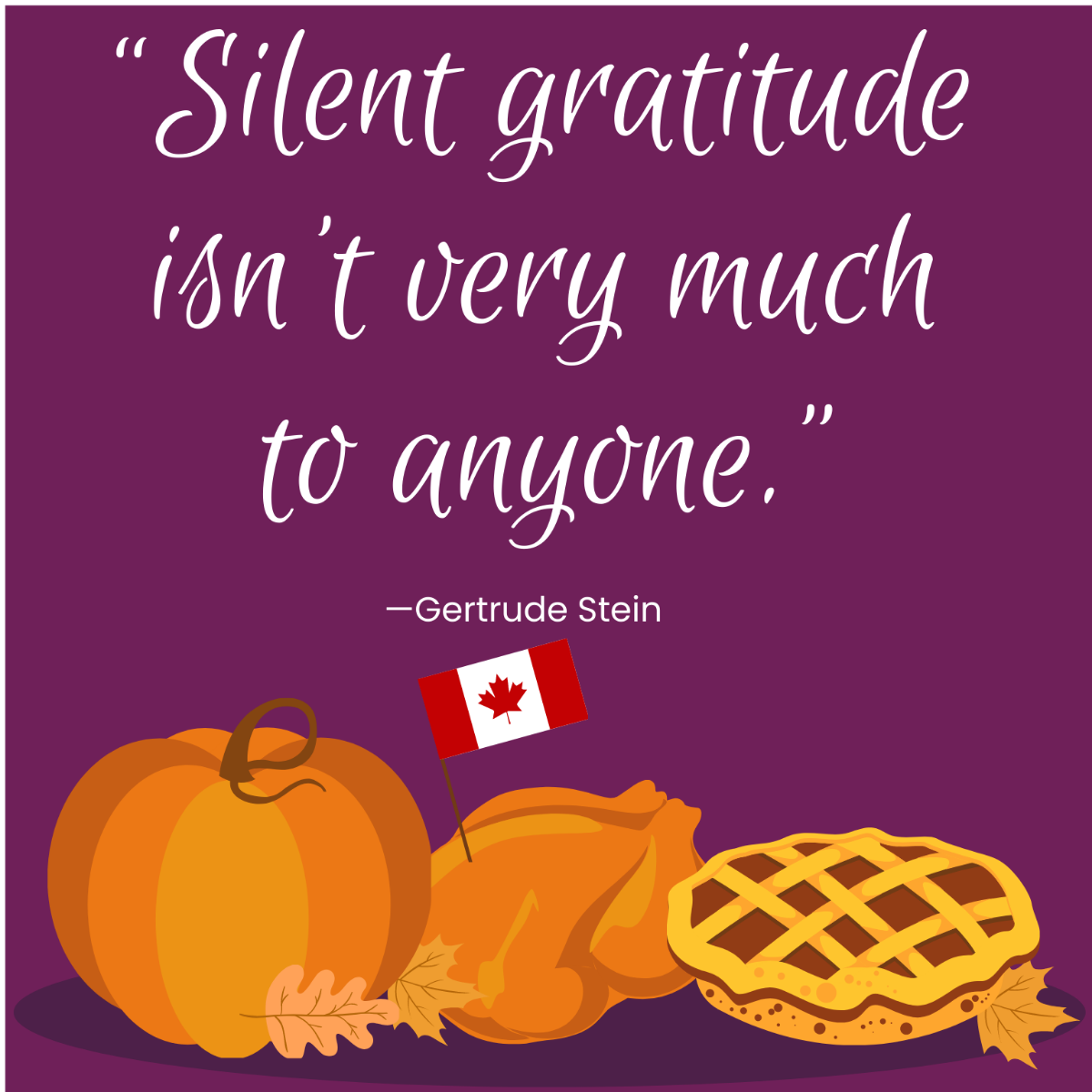 Free Canadian Thanksgiving Quote Vector Template