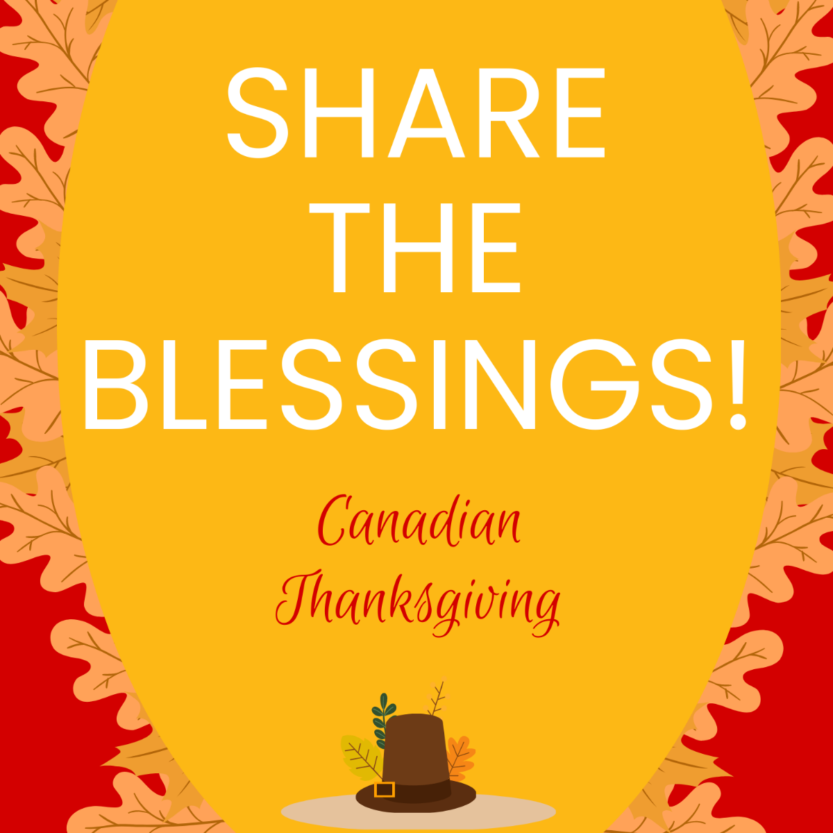 Canadian Thanksgiving Flyer Vector Template