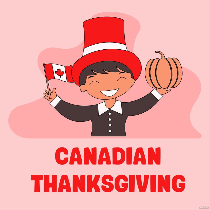 Canadian Thanksgiving Cartoon Vector in Illustrator, PSD, EPS, SVG, JPG, PNG