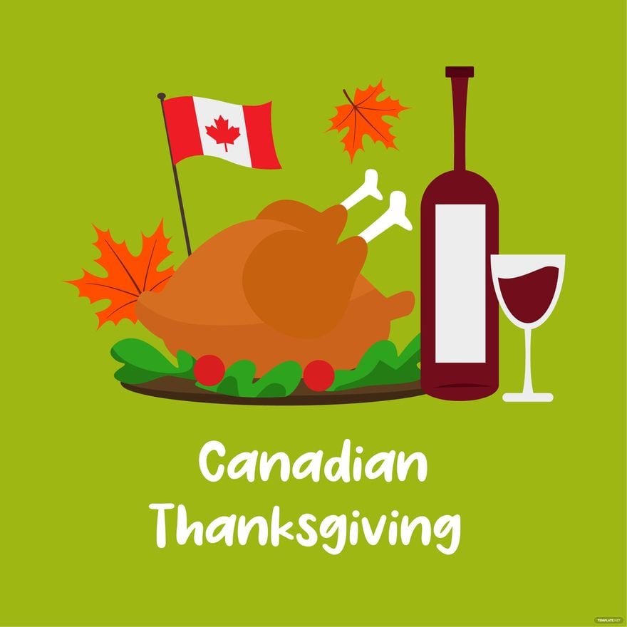 Canadian Thanksgiving Cartoon Background Template - Edit Online ...