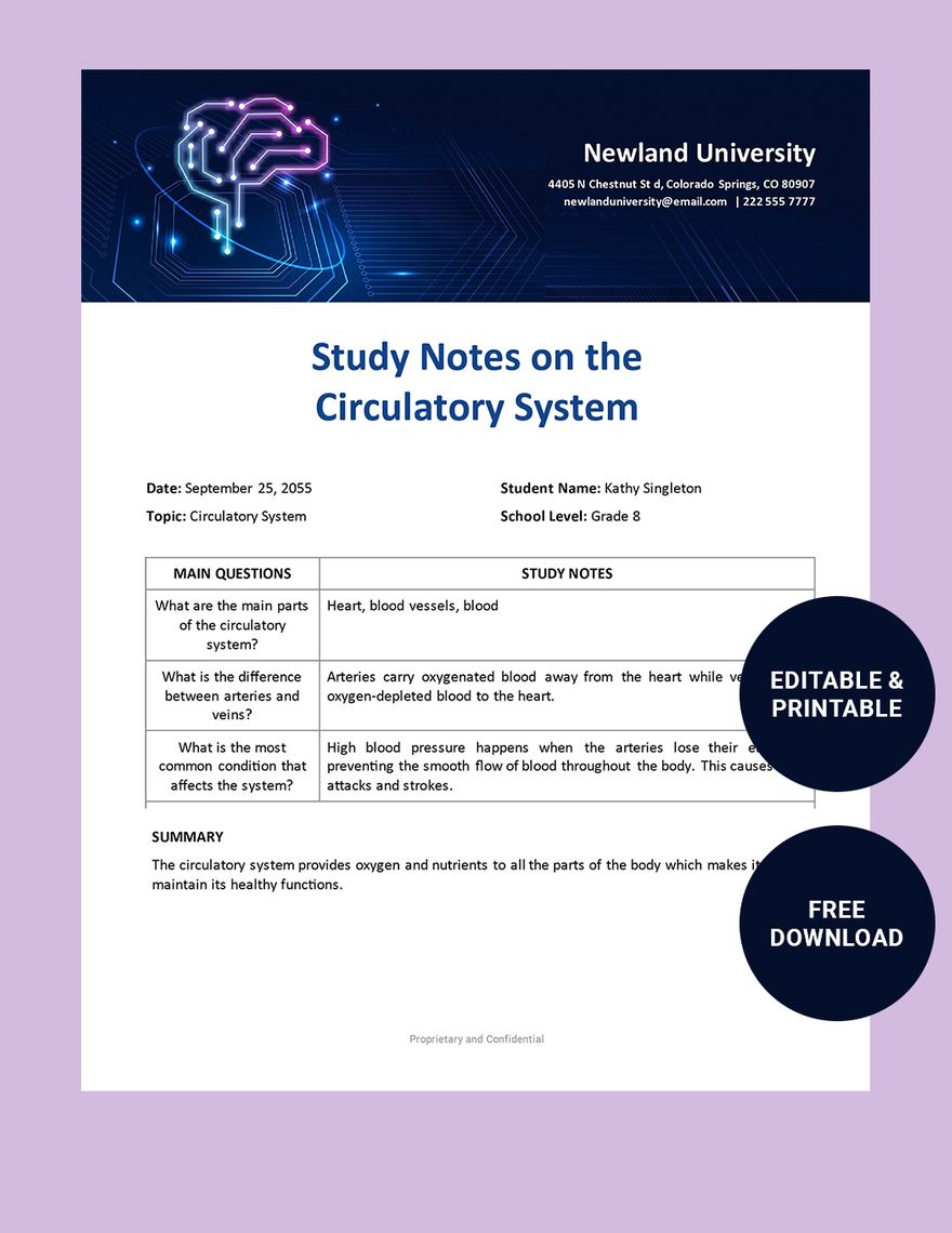 Blank Class Notes Template in Word, Google Docs - Download | Template.net