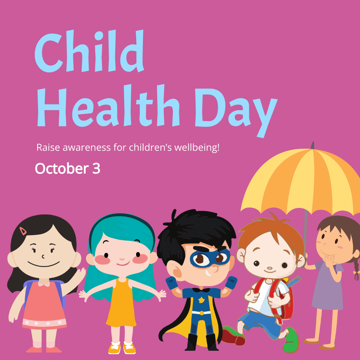 Child Health Day Whatsapp Post Template