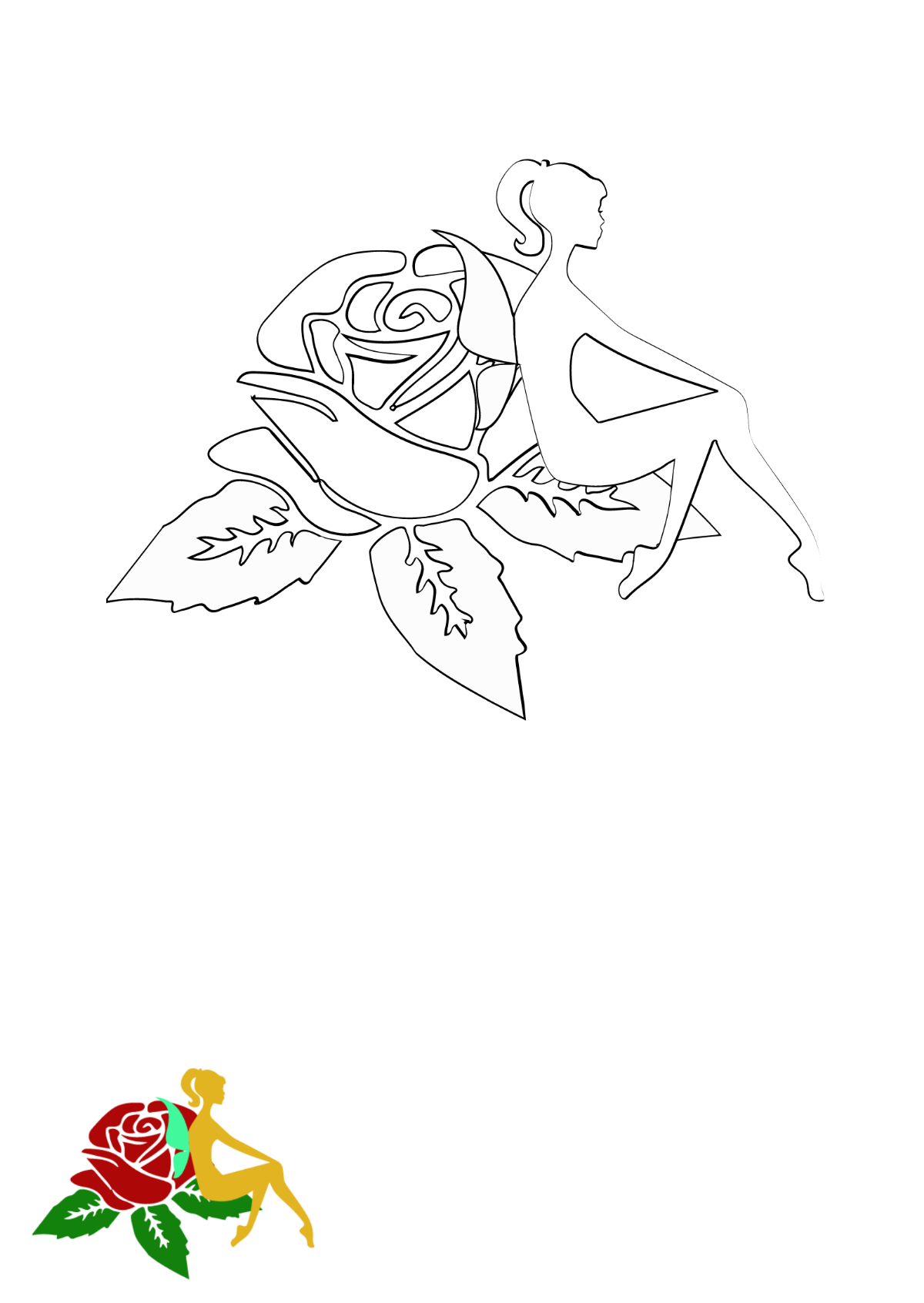 Flower Fairy Coloring Page Template