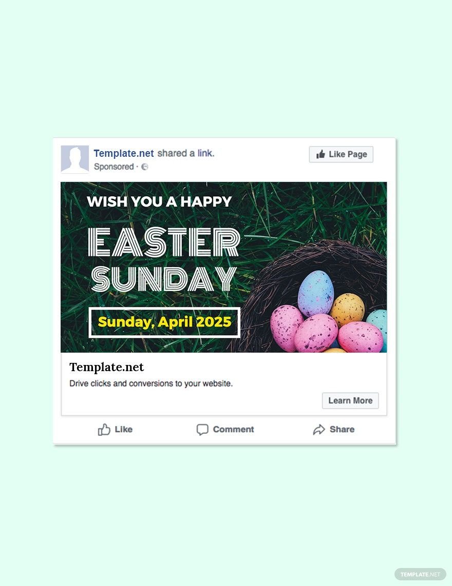 Free Easter Sunday Facebook Post Template