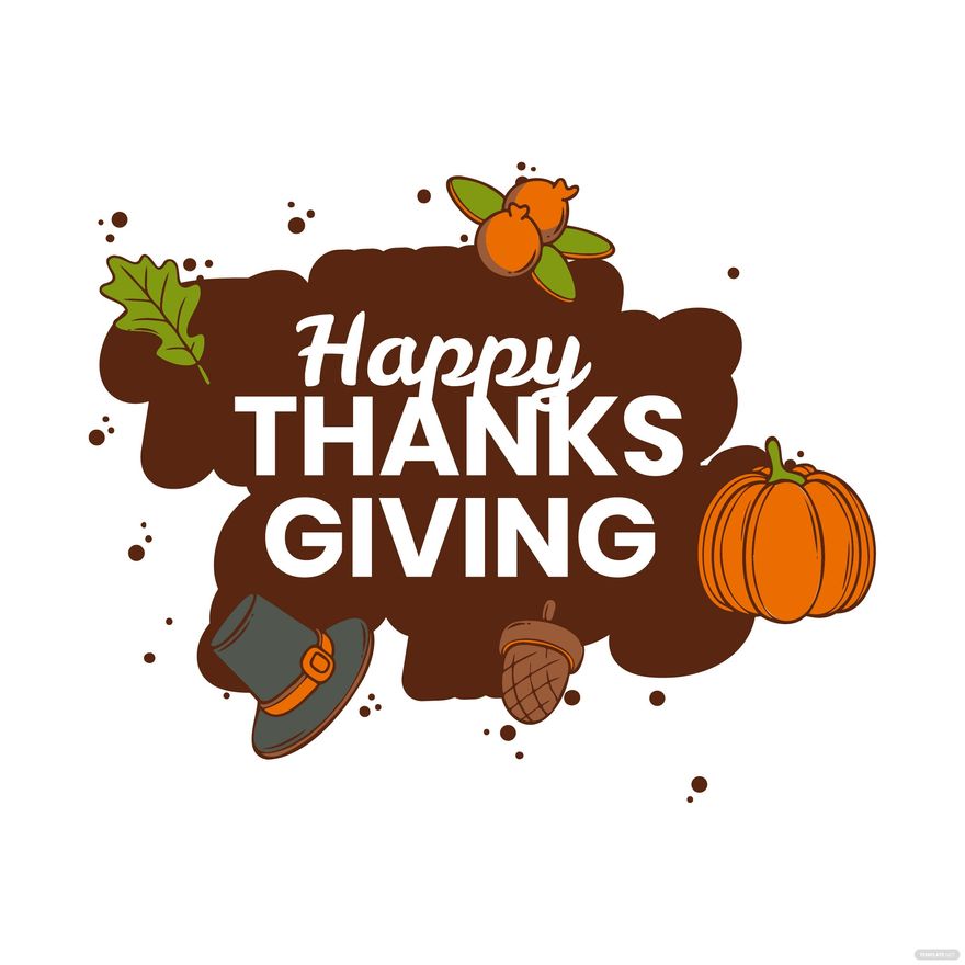 Rustic Happy Thanksgiving Clipart