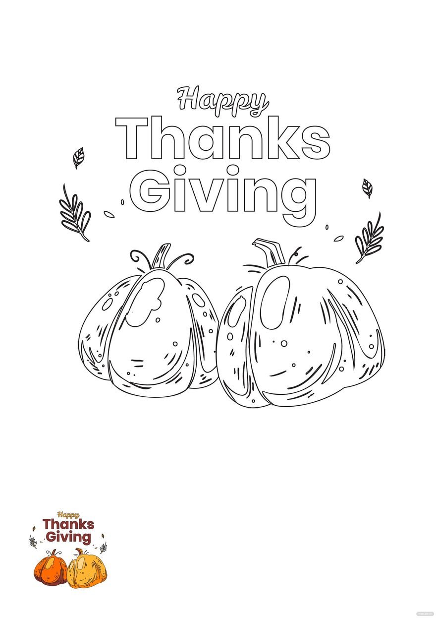 Free Thanksgiving Card Coloring Page