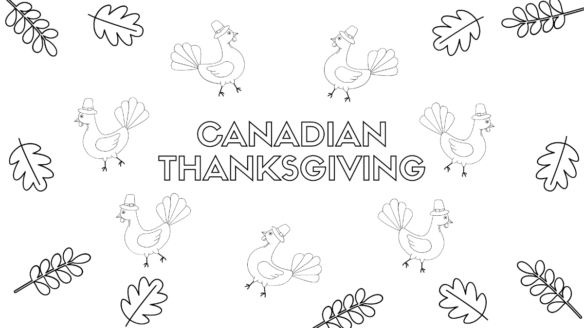 Free Canadian Thanksgiving Drawing Background Template