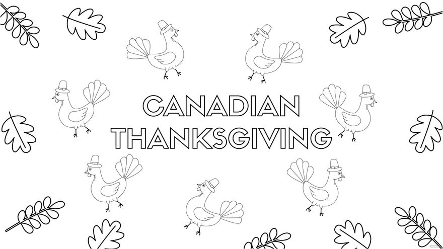 Free Canadian Thanksgiving Drawing Background in PDF, Illustrator, PSD, EPS, SVG, JPG, PNG