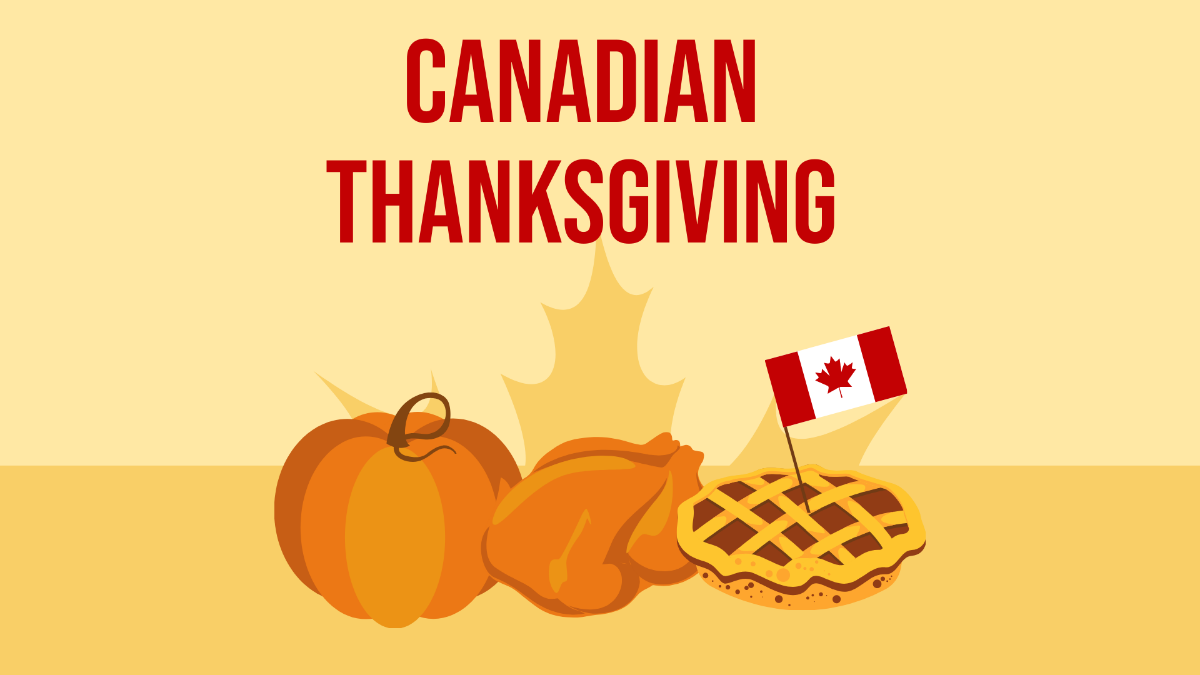 Canadian Thanksgiving Day Background Template