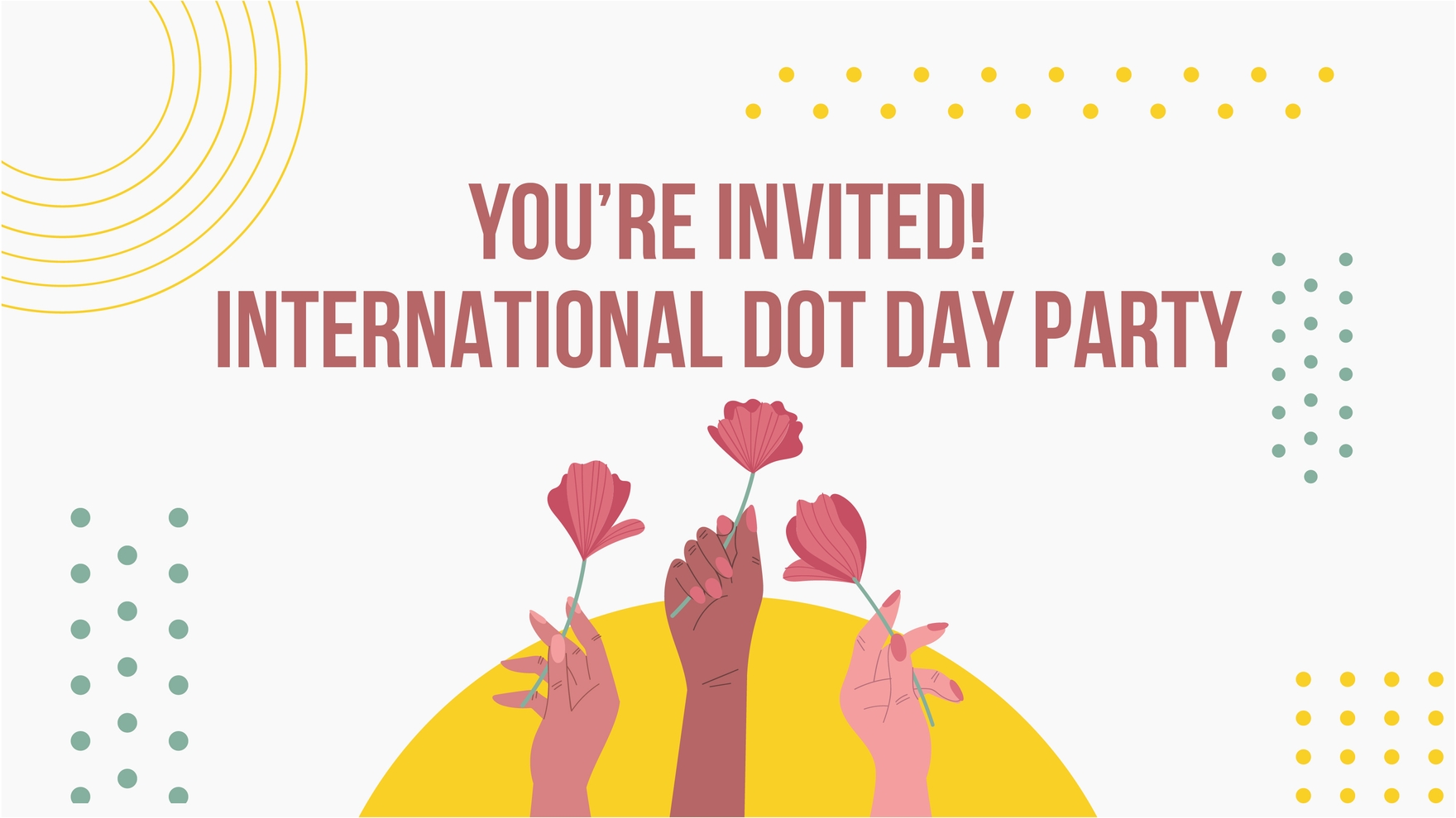 Free International Dot Day Invitation Background in PDF, Illustrator, PSD, EPS, SVG, JPG, PNG