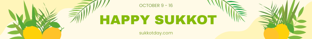 Sukkot Website Banner Template