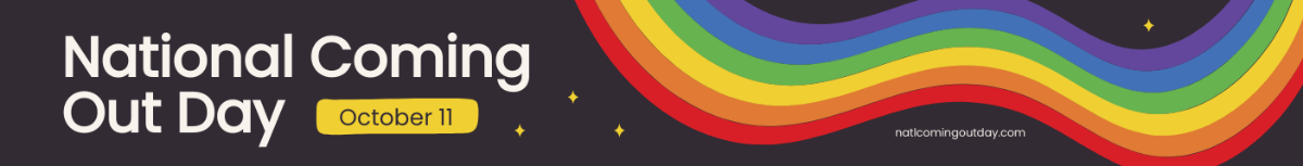 National Coming Out Day Website Banner Template