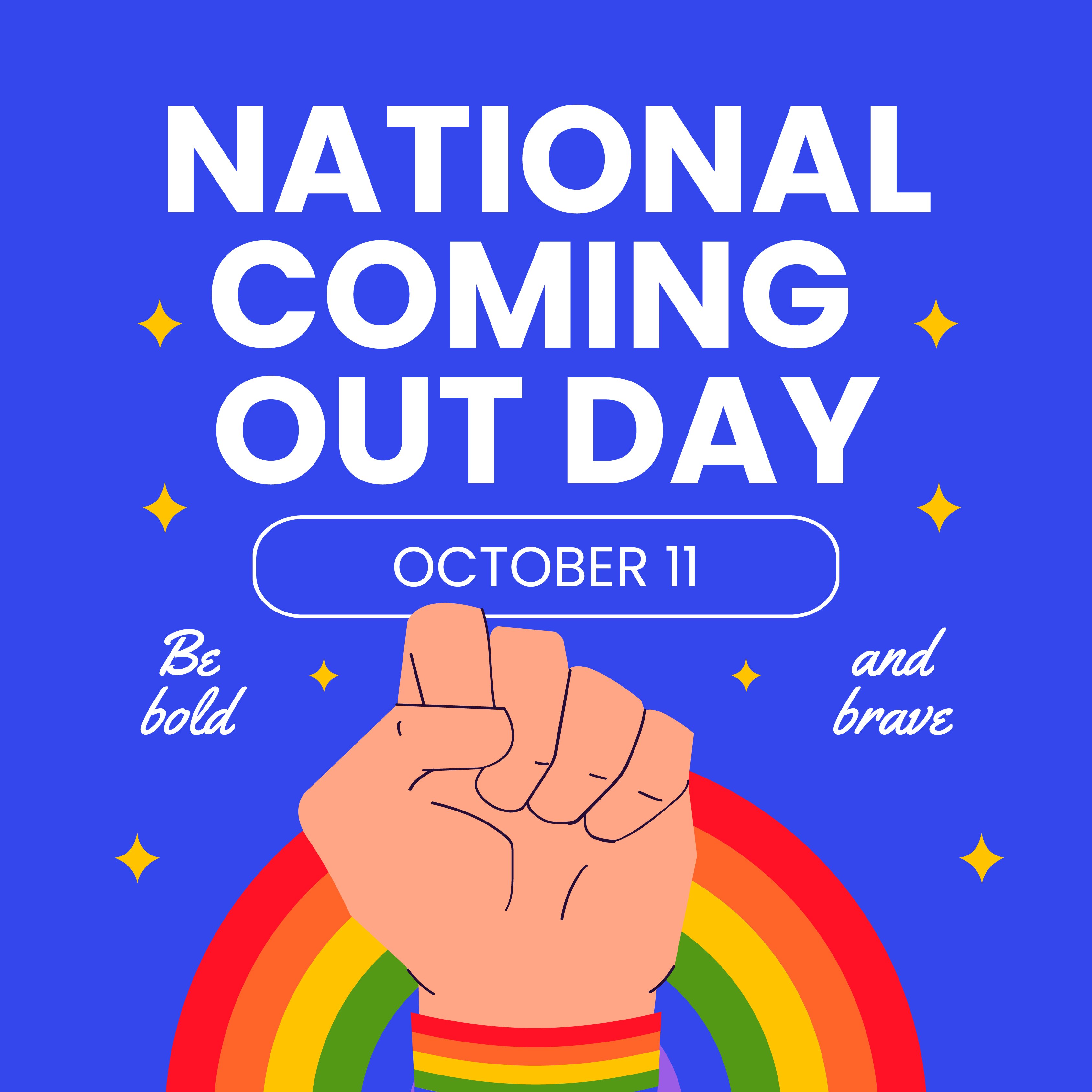 National Coming Out Day Website Banner EPS, Illustrator, JPG, PSD