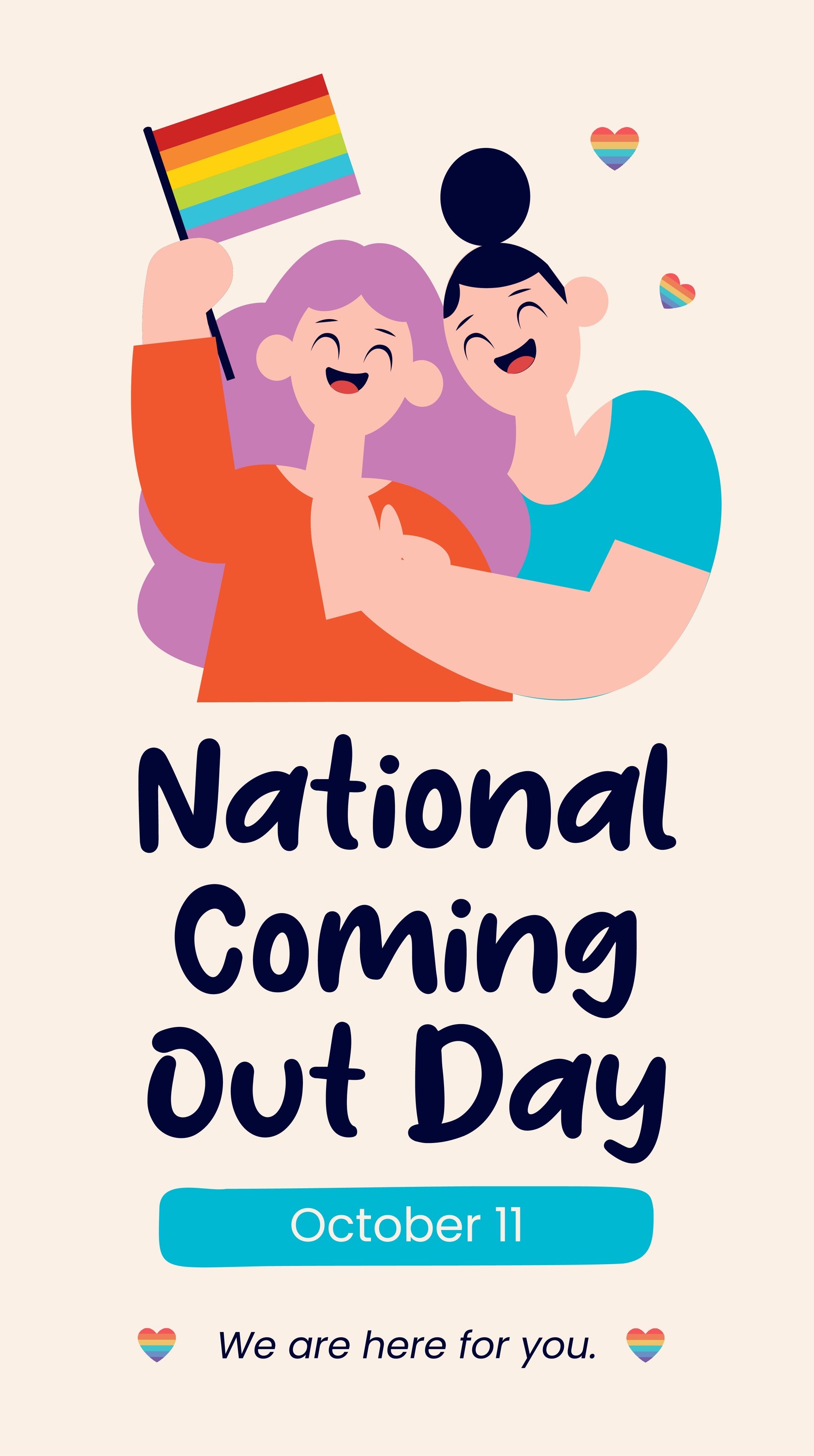National Coming Out Day Whatsapp Post Template