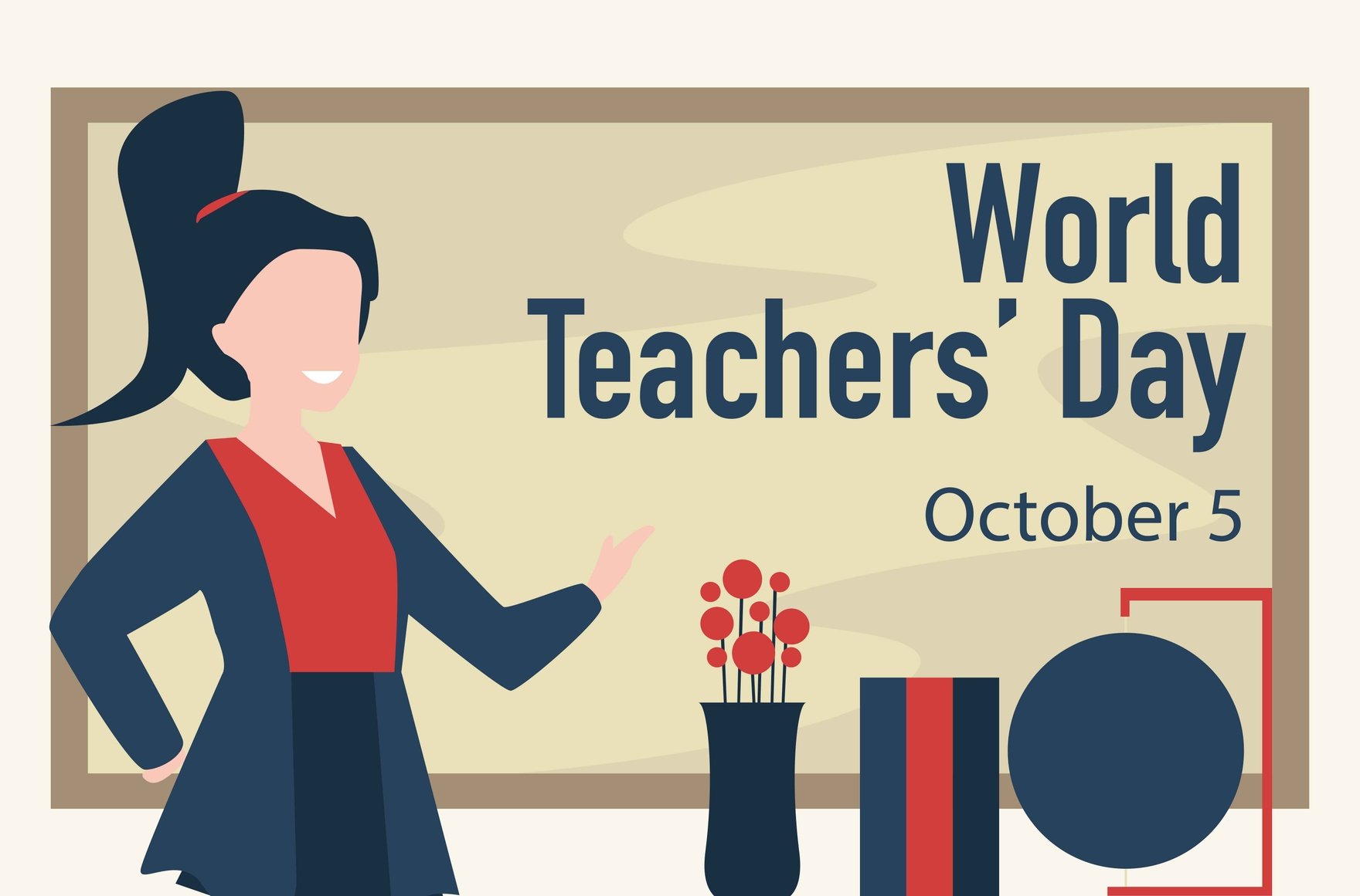 Cartoon Teachers Day Banner Template - Google Docs, Illustrator, Word, PSD,  Publisher 