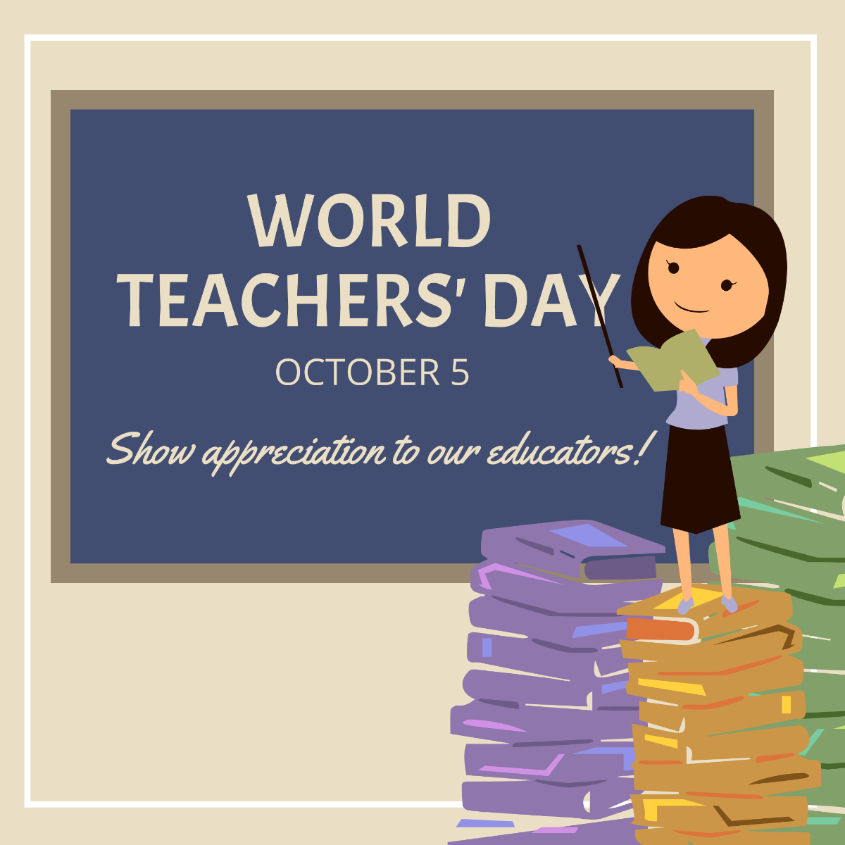 World Teachers’ Day Facebook Post Template