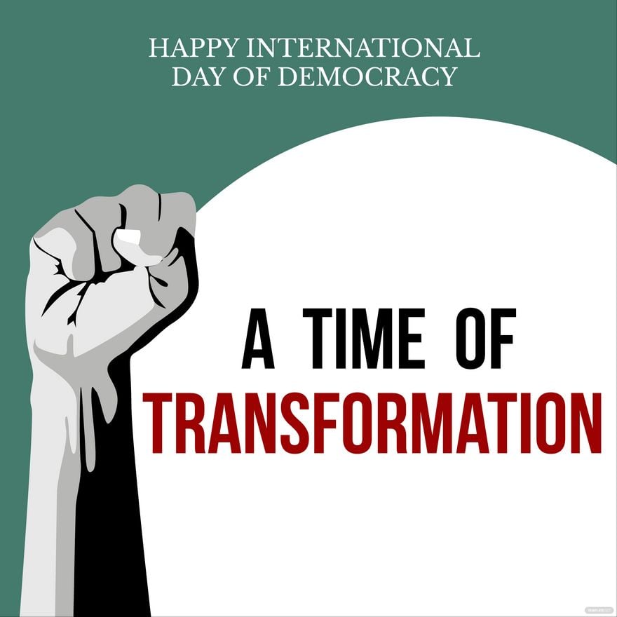 Free International Day of Democracy Poster Vector