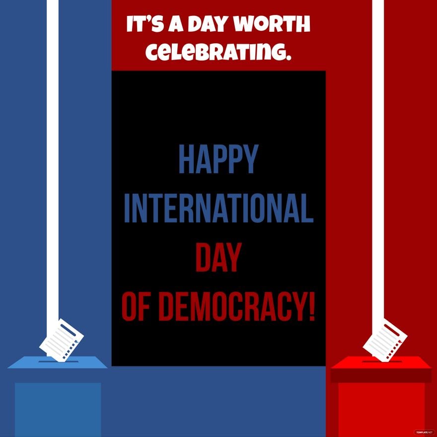 International Day of Democracy Greeting Card Vector