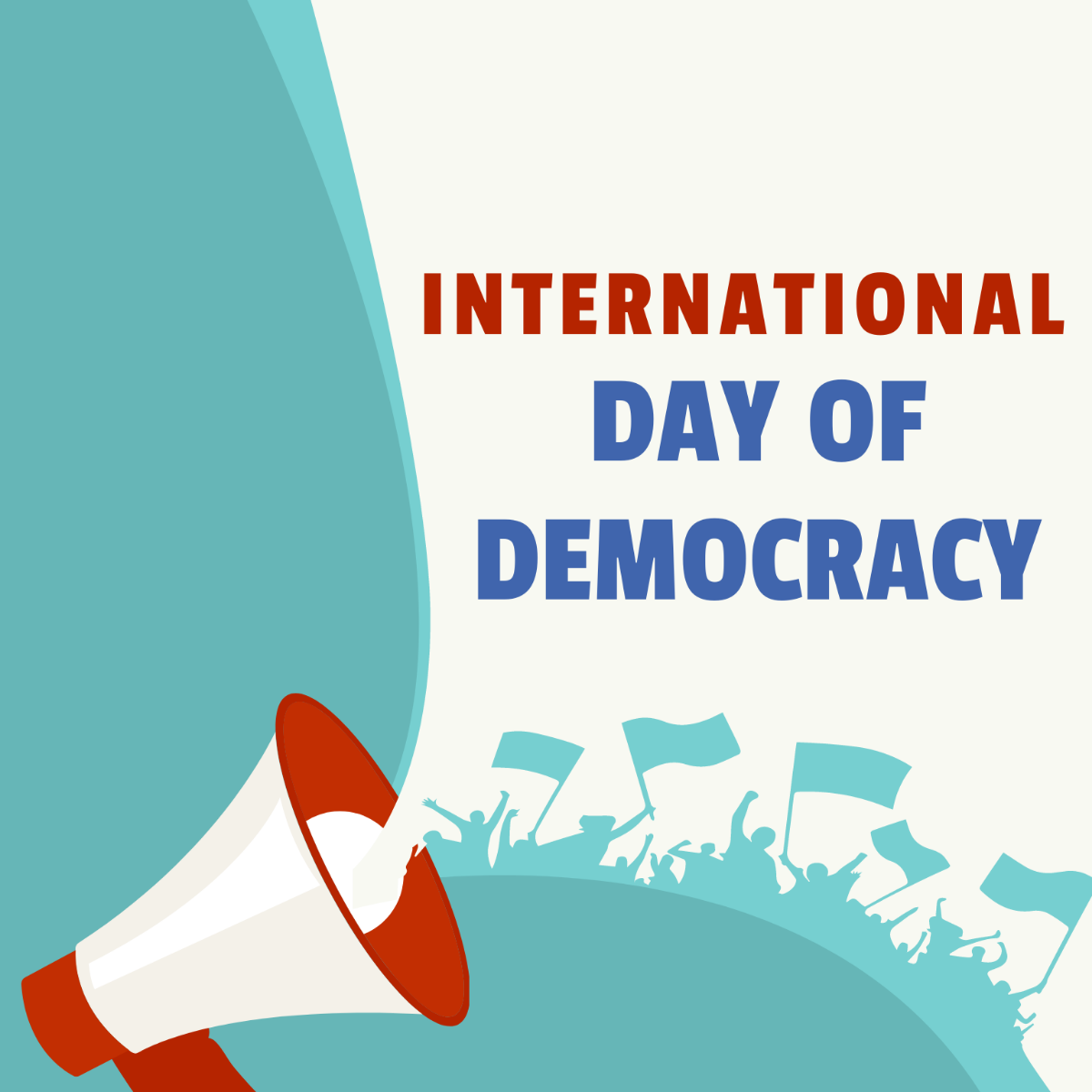 International Day of Democracy Celebration Vector Template