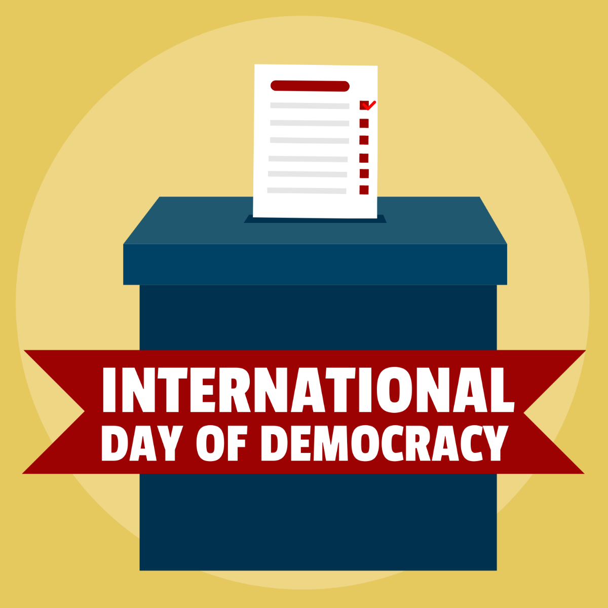 International Day of Democracy Clipart Vector Template