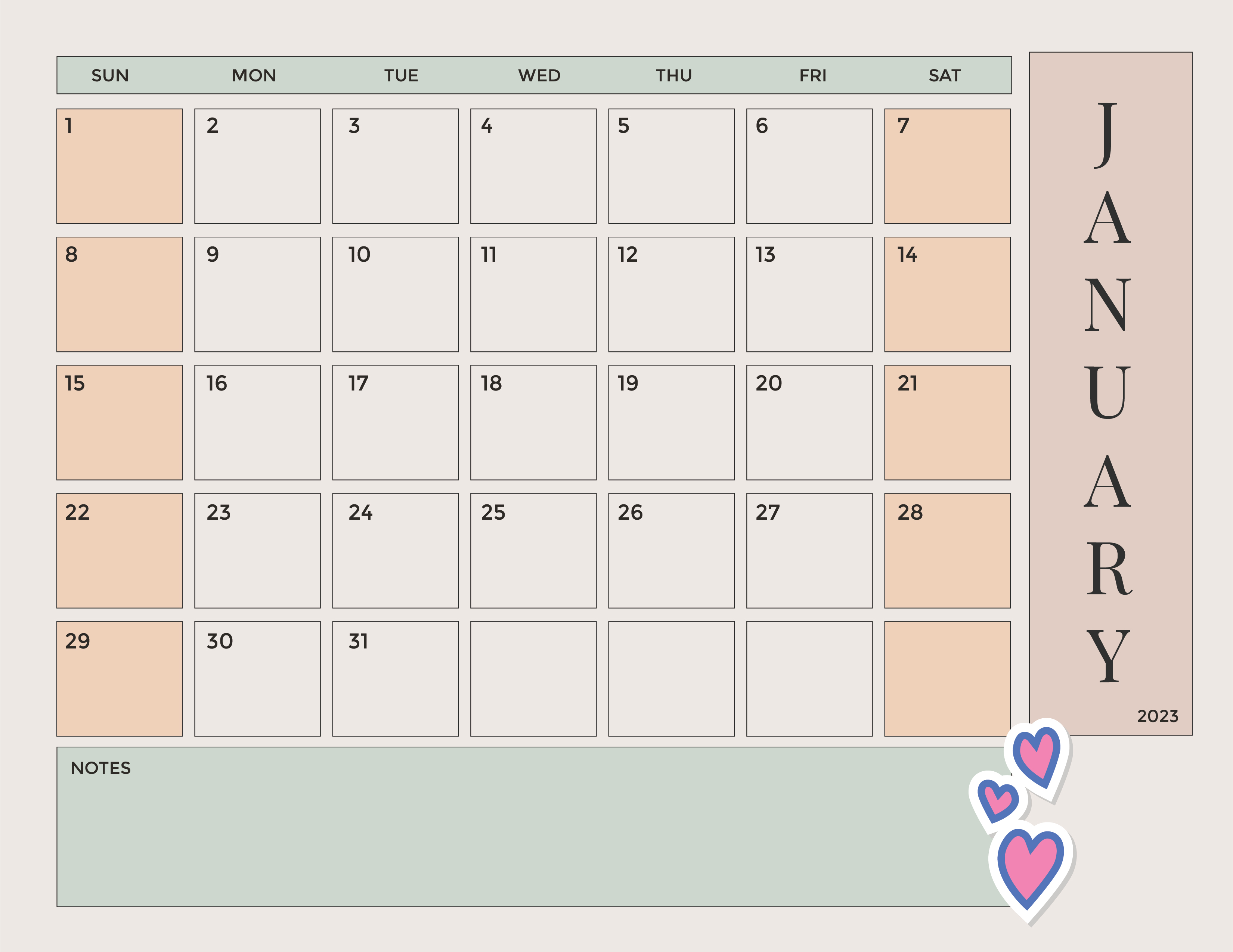 Free Cute 2023 Calendar  Template to Edit Online Free Cute 2023 Calendar  Template to Edit Online