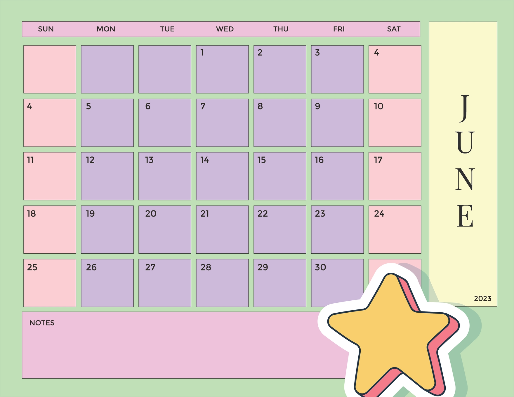 Cute 2023 Calendar Template In Illustrator Word Psd Download 2812