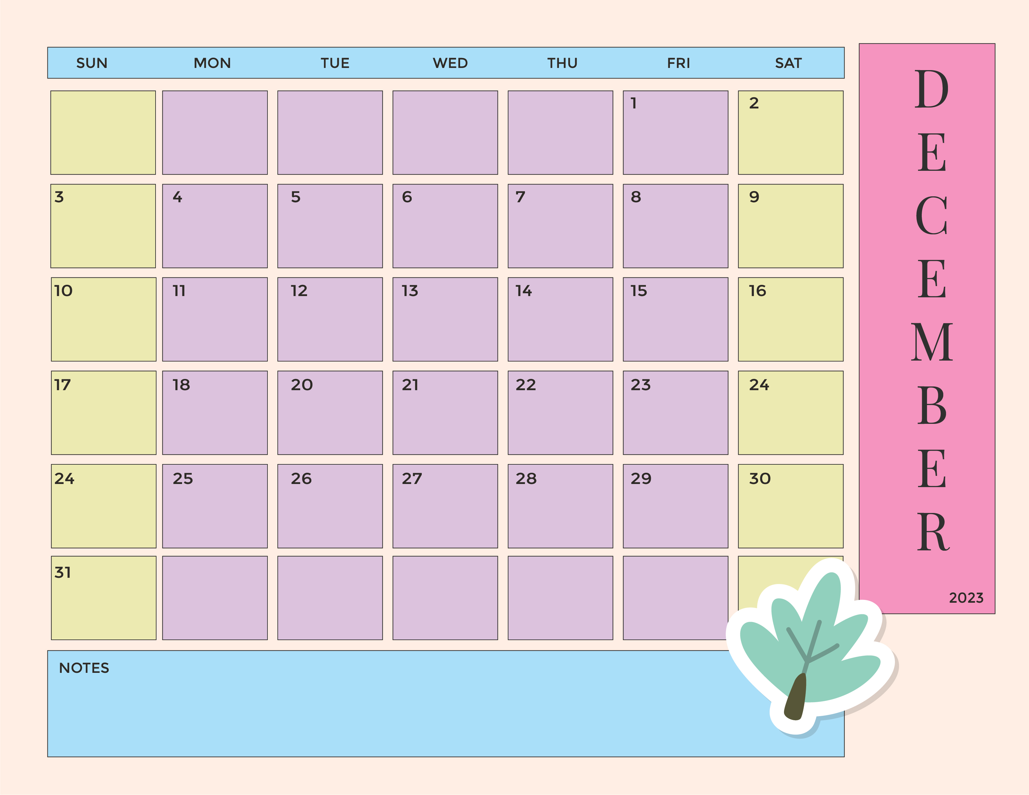 Free Cute 2023 Calendar  Template to Edit Online Free Cute 2023 Calendar  Template to Edit Online