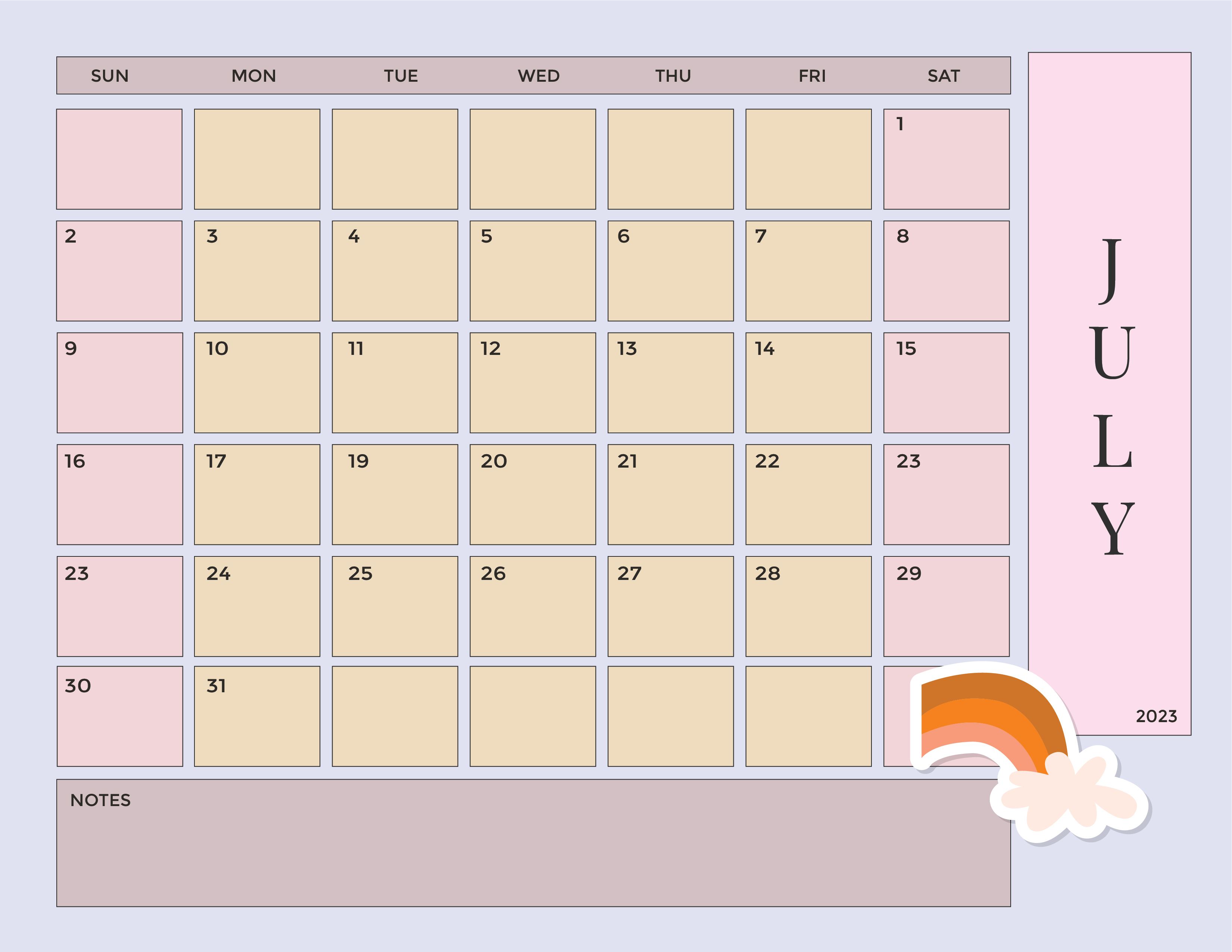 Free Cute 2023 Calendar  Template to Edit Online Free Cute 2023 Calendar  Template to Edit Online