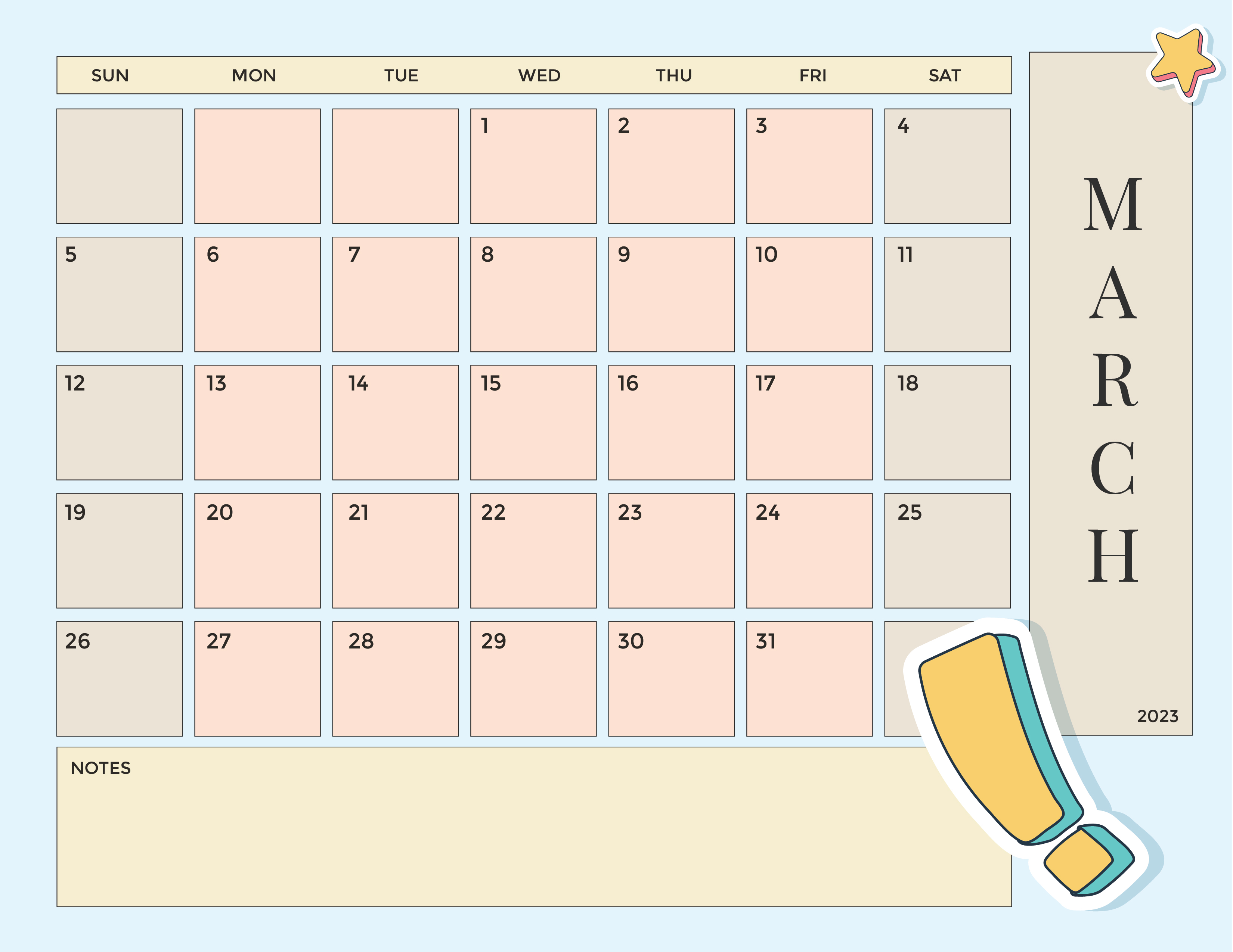 Free Cute 2023 Calendar  Template to Edit Online Free Cute 2023 Calendar  Template to Edit Online