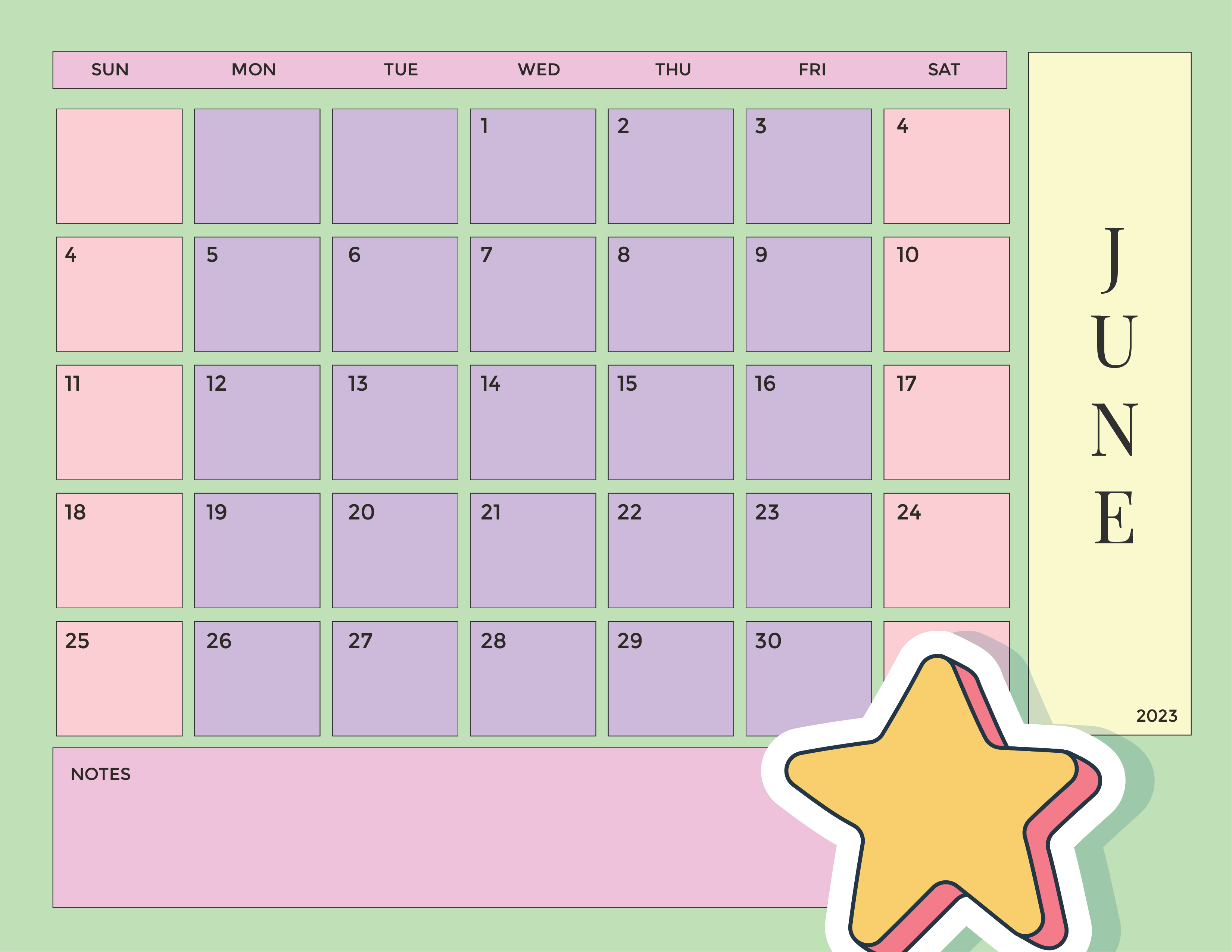 Free Cute 2023 Calendar  Template to Edit Online Free Cute 2023 Calendar  Template to Edit Online