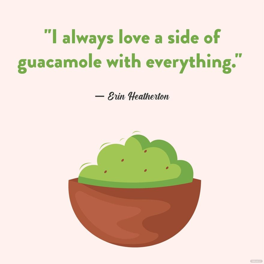 National Guacamole Day Quote Vector