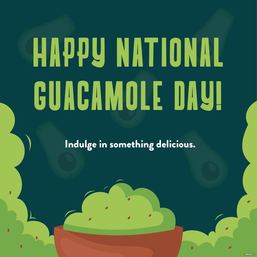 National Guacamole Day Poster Vector