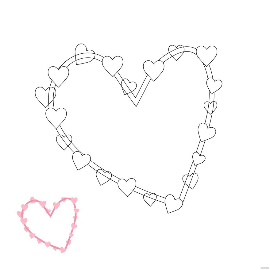 Free Heart Shape Frame Coloring Page