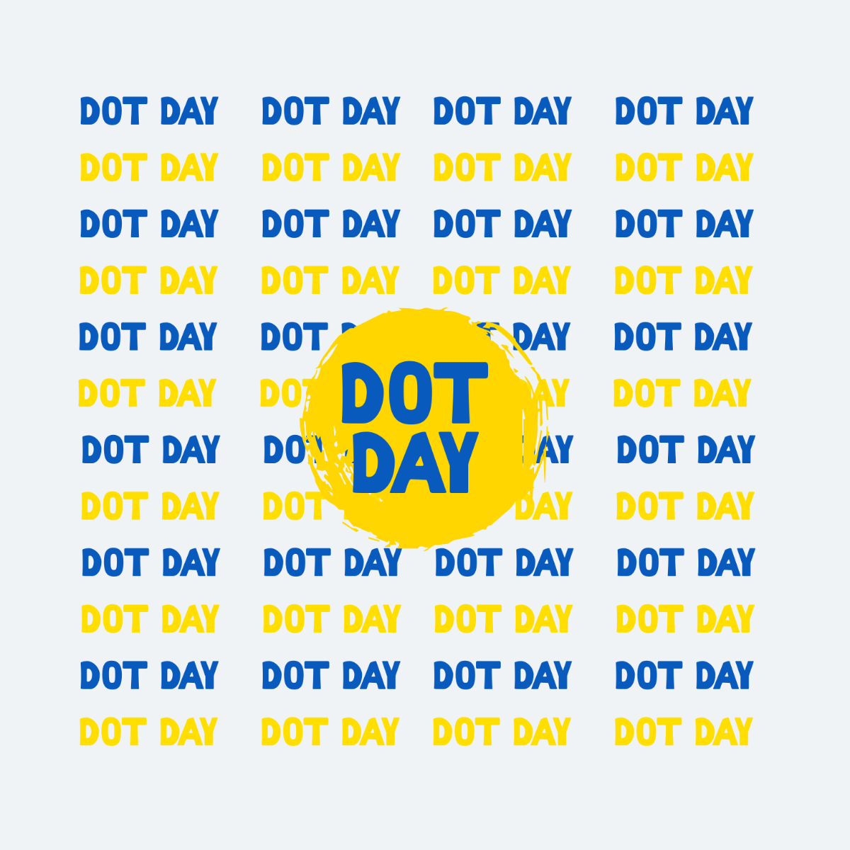 International Dot Day Cartoon Vector Template