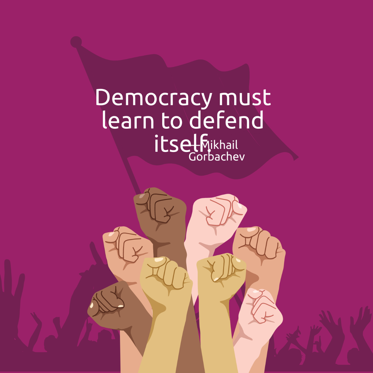 International Day of Democracy Quote Vector Template