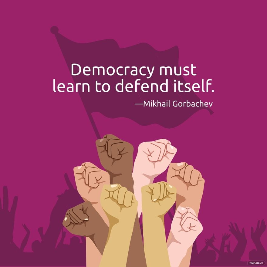 International Day of Democracy Quote Vector