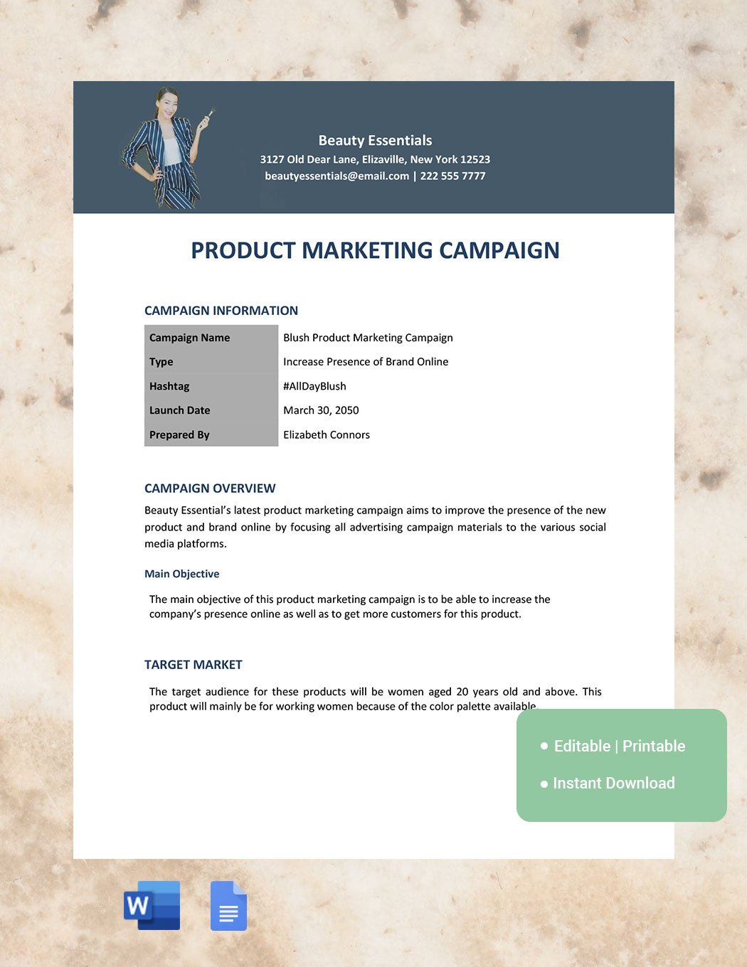Product Marketing Campaign Template
