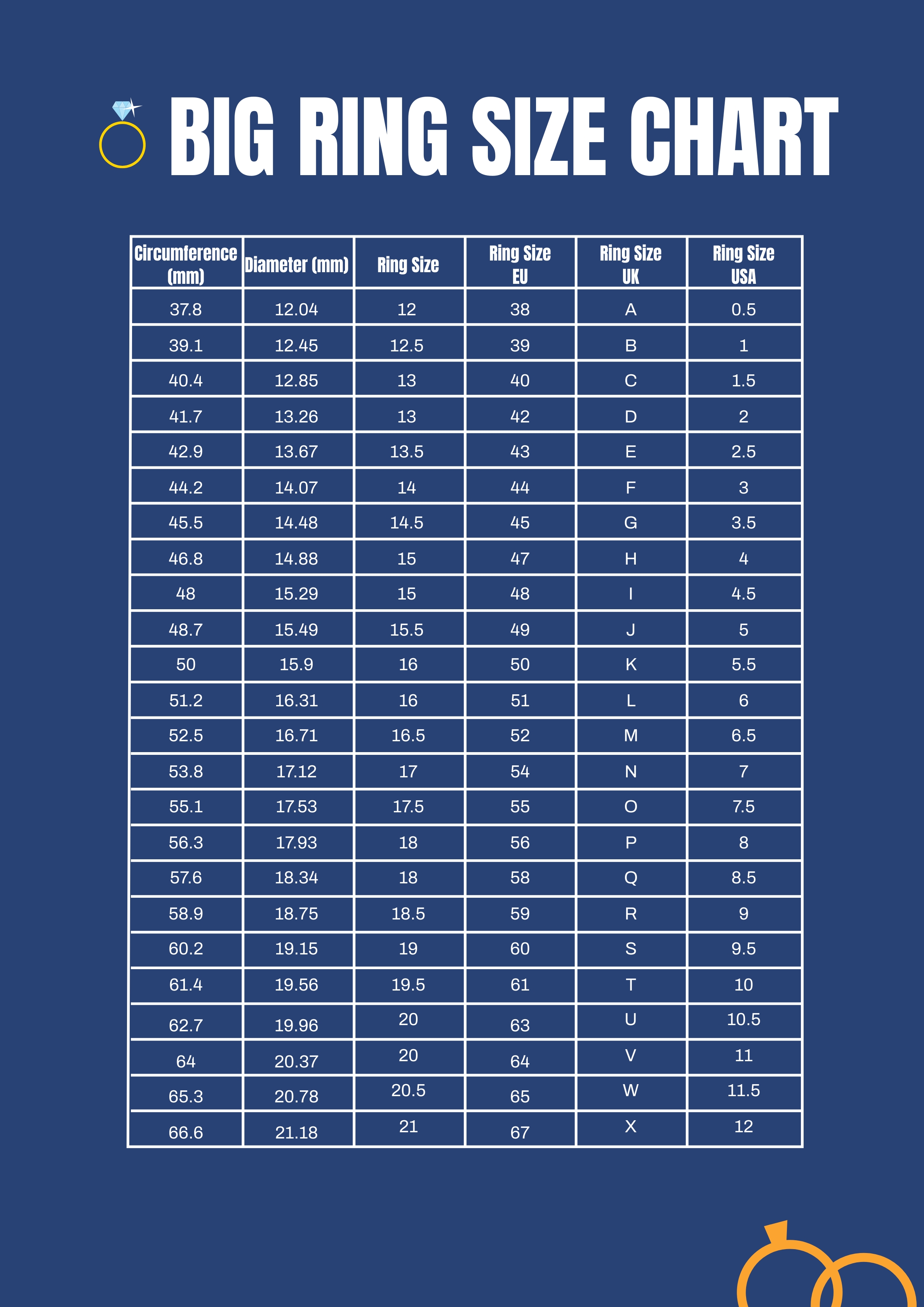 Free Personal Printable Ring Sizer Chart Template Download In PDF 