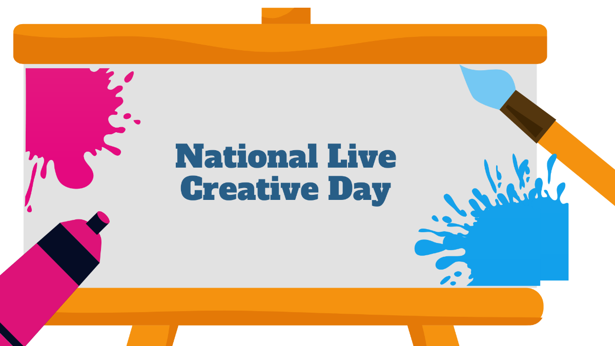 National Live Creative Day Background Template