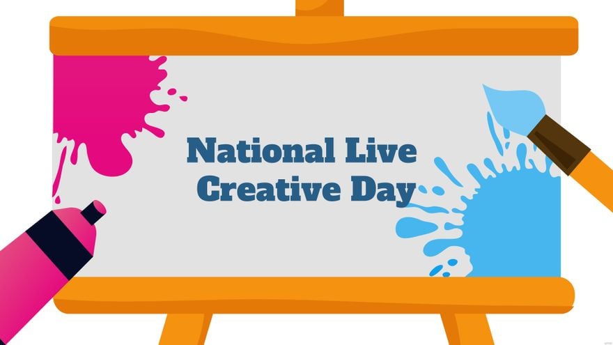 National Live Creative Day Background