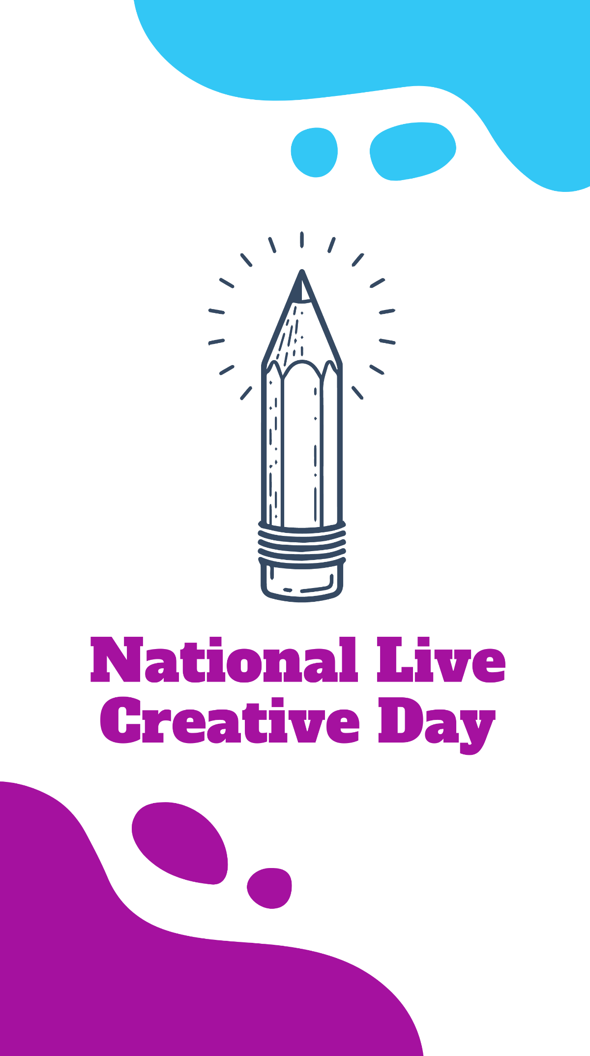 National Live Creative Day iPhone Background Template