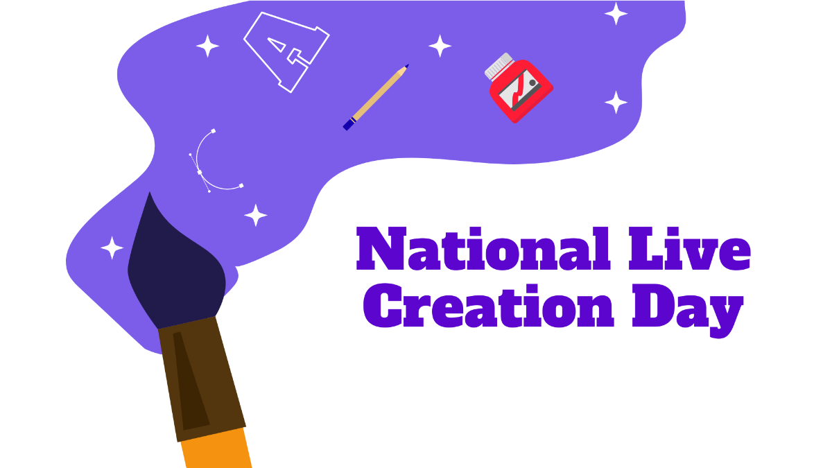 National Live Creative Day Wallpaper Background Template