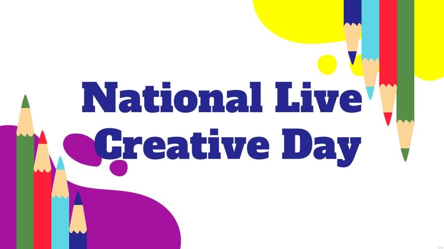 National Live Creative Day Image Background