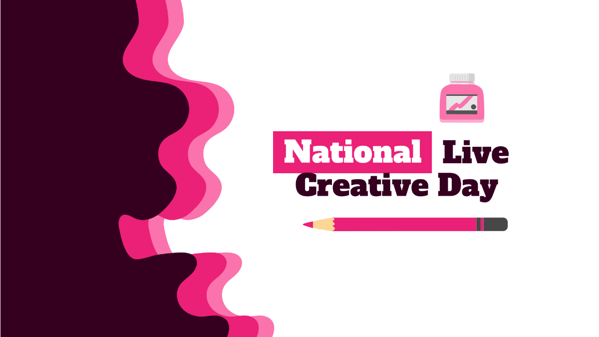 National Live Creative Day Banner Background Template